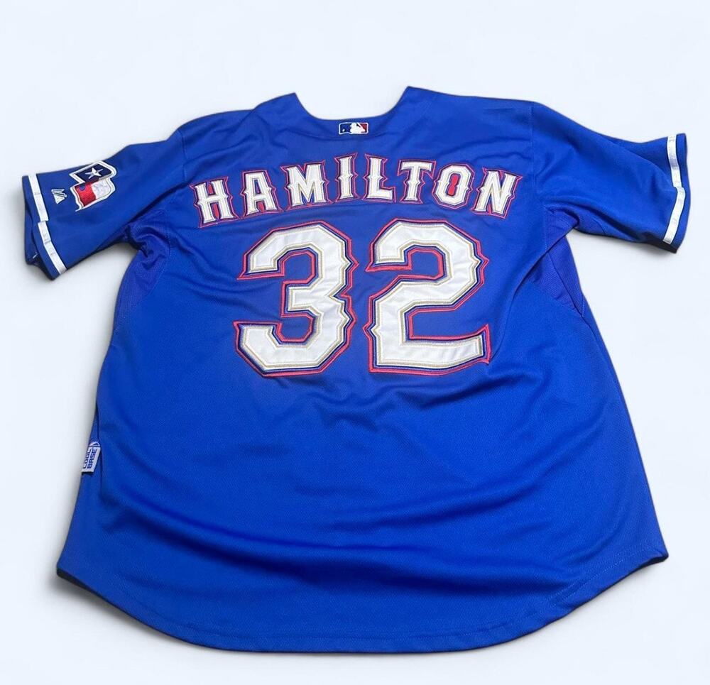 Texas Rangers Hamilton #32 Majestic Authentic Collection Jersey